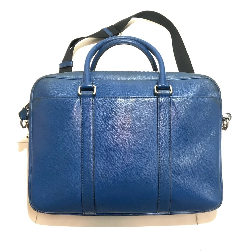COACH Blue Leather Briefcase